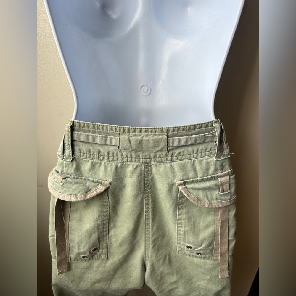 The Limited Vintage Y2K Drew Fit Low Rise Cargo Bermuda Shorts Sage Green S 10 - Picture 10 of 12